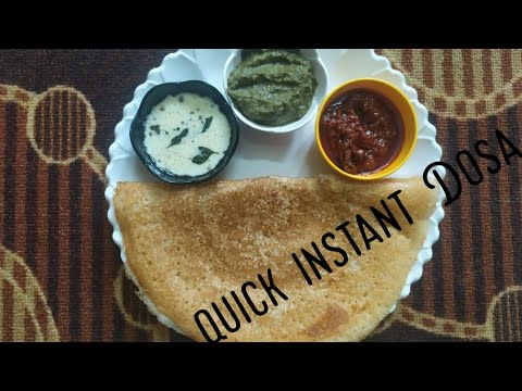 Instant Dosa| quick breakfast dosa|how to make easy dosa batter|Indian tasty recipes|no fermentation