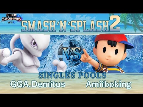Smash'N'Splash 2  SINGLES POOLS - GGA.Demitus (Mewtwo) vs Amiiboking (Ness)