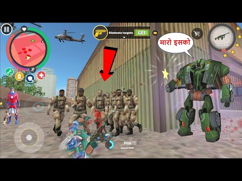 Rope Hero: Vice Town (Rope Hero Clash Army Man Group) Zombies Backyard in Camp - Android Gameplay HD