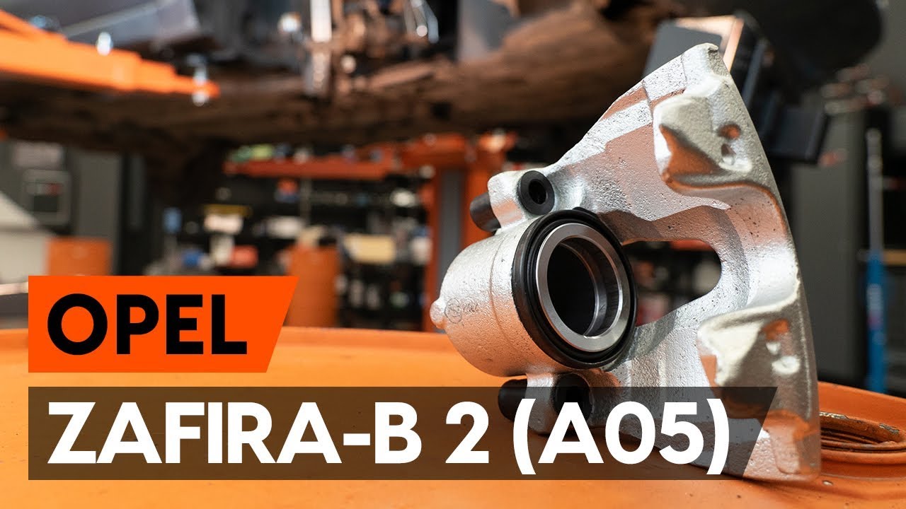 Kaip pakeisti Opel Zafira B A05 stabdžių suporto: priekis - keitimo instrukcija