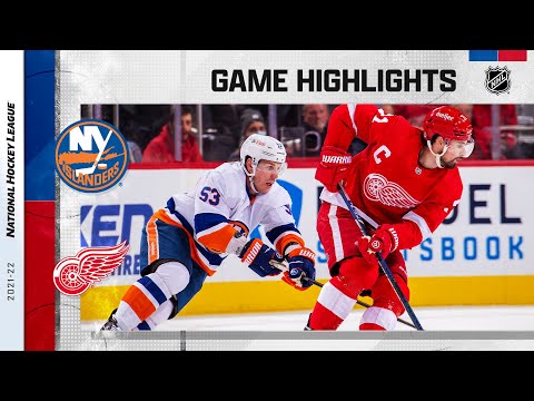 Islanders @ Red Wings 12/14/21 | NHL Highlights