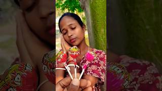 Download lagu Kind mother So cute - what will happen if you close your eyes and eat worm candy challenge#p963🥰😋😄💖🌷 mp3
