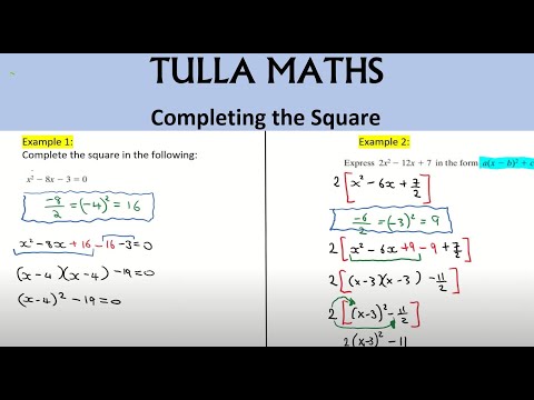 Completing the square to solve quadratic equations