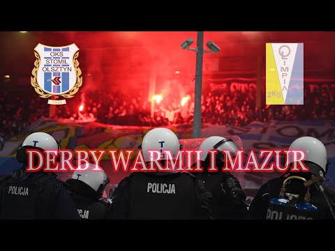 Zerwanie oprawy Olimpijczyków / Zadymy na trybunach / Stomil - Olimpia / Derby Warmii i Mazur