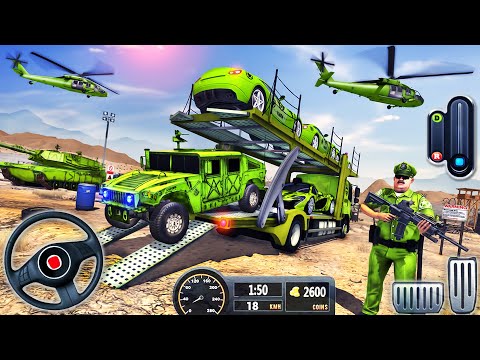 US Army Vehicles Transport Truck Simulator - Trailer Truck Transporting Driving - Android GamePlay