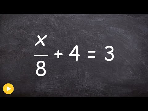 Solving a two step equation