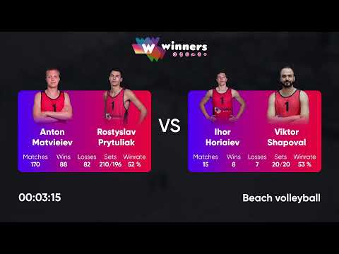 14:00 A. Matvieiev / R. Prytuliak - I. Horiaiev / V. Shapoval 22.09.2022 | Winners Beach Volleyball
