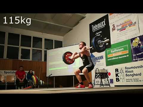 KSV Durlach vs TSV Heinsheim - Lars Wittmann, 103kg Snatch, 123kg Clean & Jerk