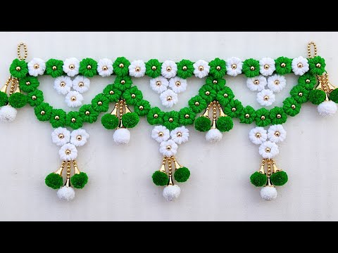 Beautiful Home Decor Idea Using Woolen - Easy Door Hanging - Door Toran Using Wool #WoolenCraft