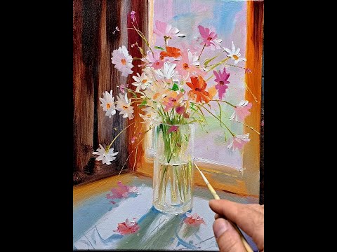 Bouquet oil painting Vugar Mamedov  #art #painting  #acrylicpainting #oilpainting