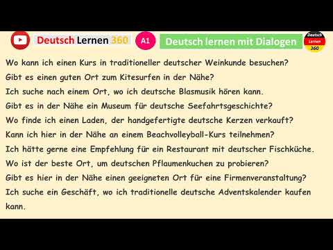 deutsch als fremdsprache  | 200  German Phrases to Know - German Conversation for Beginners A1 level