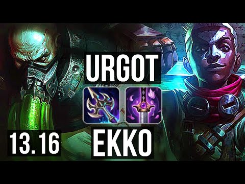 URGOT vs EKKO (JNG) | Rank 2 Urgot, 9/0/2, Legendary | TR Master | 13.16