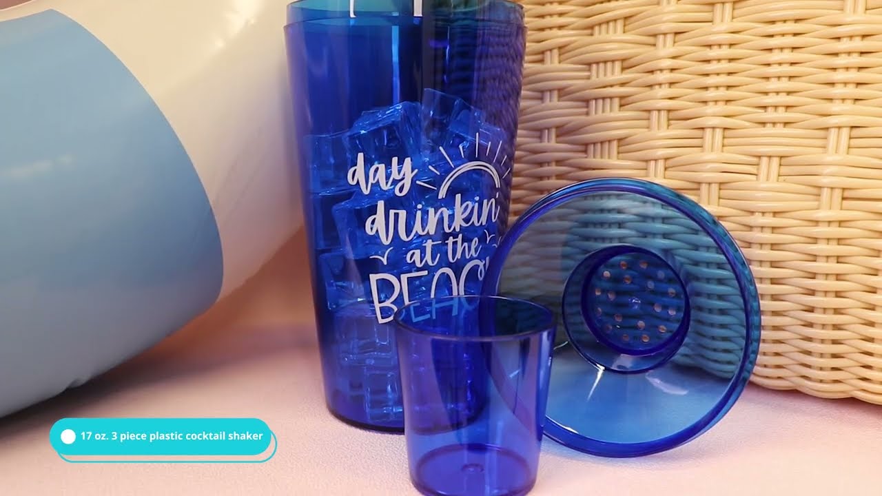 Camden 17 oz. Plastic Cocktail Shaker Bottles - Bel Promo