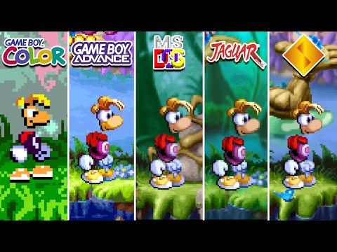 Rayman 1 (1995) GBC vs GBA vs MS-DOS vs Atari Jaguar vs PS1 (Which One is Better?)