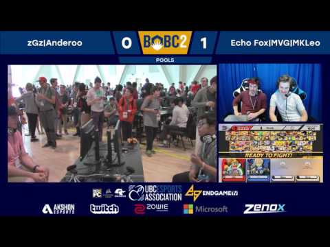 Battle of BC 2 | zGz|Anderoo (Dedede) vs Echo Fox|MVG|MKLeo (Cloud) | Smash 4 Pools