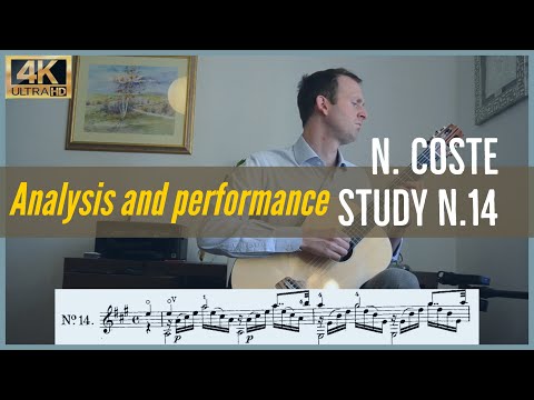 Napoleon Coste, study n. 14 op. 38. Analysis and Performance. (SUB ITA)