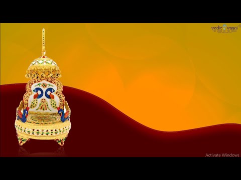 Rajwadi Golden Meenakari work Sihashan for temple, Thakorji video