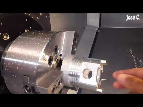 Alumiininen mäntä- CNC Sorvi Haas ST 10y / Pistón de Aluminio - Torno CNC Haas ST 10y