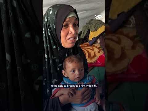 Gazan mother feeds infant boiled herbs and water | DW News