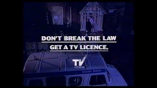 TV Licensing advert - "Don’t break the law. Get a TV licence" - UK, 1990 (VHS capture)