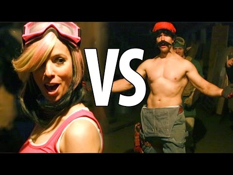 Mario VS Princess Peach (Fight Scene from Mario Warfare)