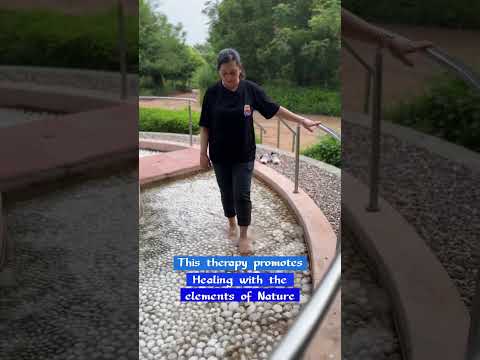 Naturopathy therapy for the feet - Hydro Reflex Walk at Nimba Nature Cure Gujarat