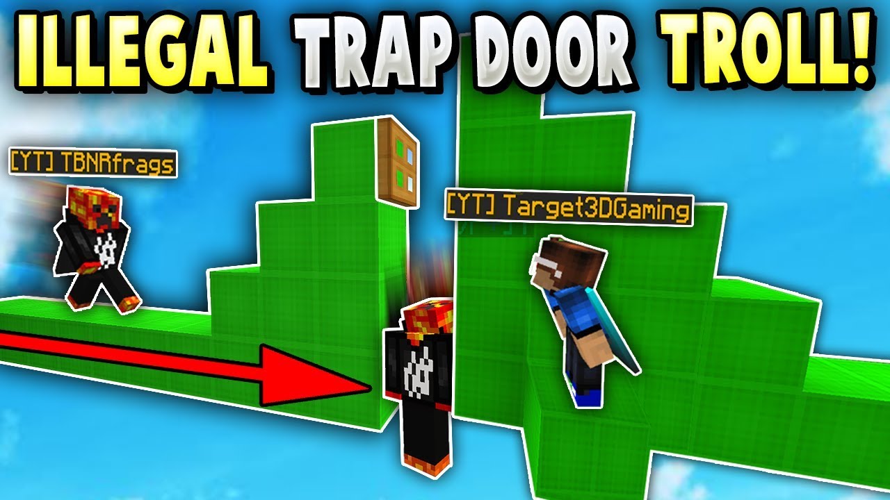 Illegal Trapdoor Troll In Hypixel Bedwars Minecraft Kansas
