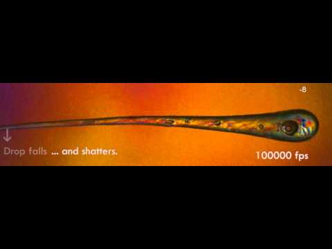 Prince Rupert's Drop at 100,000 fps