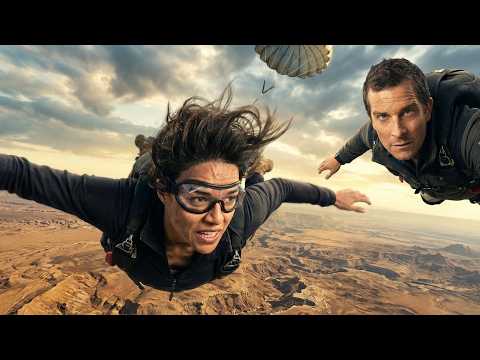 Can Michelle Rodriguez & Bear Grylls Survive A 10,000ft Drop? - Running Wild