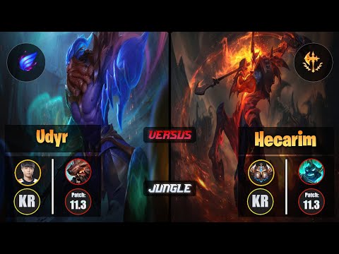 Cuzz UDYR (Jungle) [Phase Rush] VS HECARIM - Challenger KR Patch 11.3