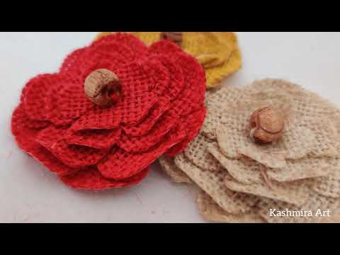 DIY Handmade Jute Flowers | How To Make Flower From Jute | Kashmira Art