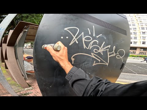 Graffiti Tagging in front of Police Mission 87