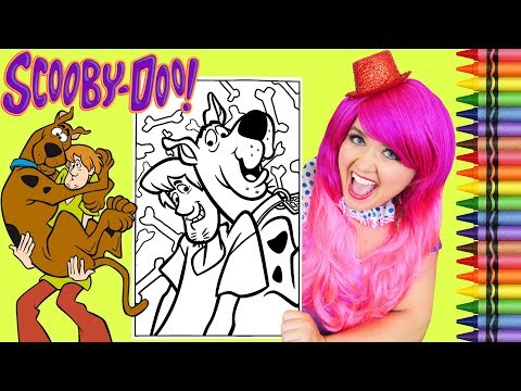 Coloring Scooby Doo & Shaggy GIANT Coloring Page Crayola Crayons | KiMMi THE CLOWN