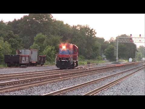 LTEX 1434 Taking the Connecting Track from the NS onto the FCR in Argos, Indiana
