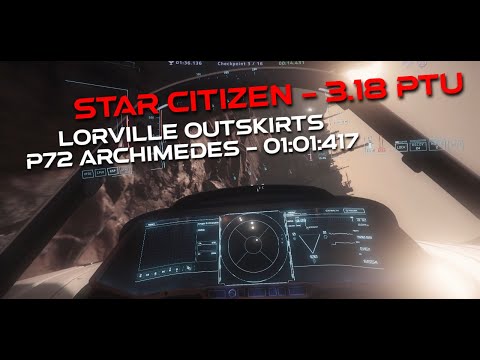 Star Citizen: 3.18 PTU Racing - Lorville Outskirts - P-72 - Platinum Finish 01:01:417