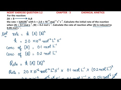 For the reaction: the rate = k[A][B]2 with k = 2.0 × 10–6 mol–2 L2 s–1. Calculate the initial rate..