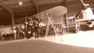 preview picture of video 'Gloster Gamecock Rebuild at Jet Age Museum (take2)'