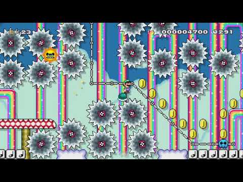 DON'T MOVE RAINBOW WORLD by PUUILO - Super Mario Maker 2 - No Commentary 1bv