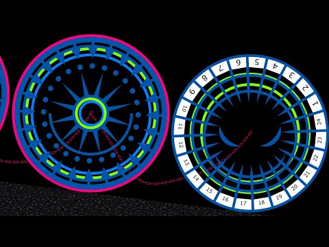 Rolling Linked Wheels - Team Marble Race 15 in Algodoo