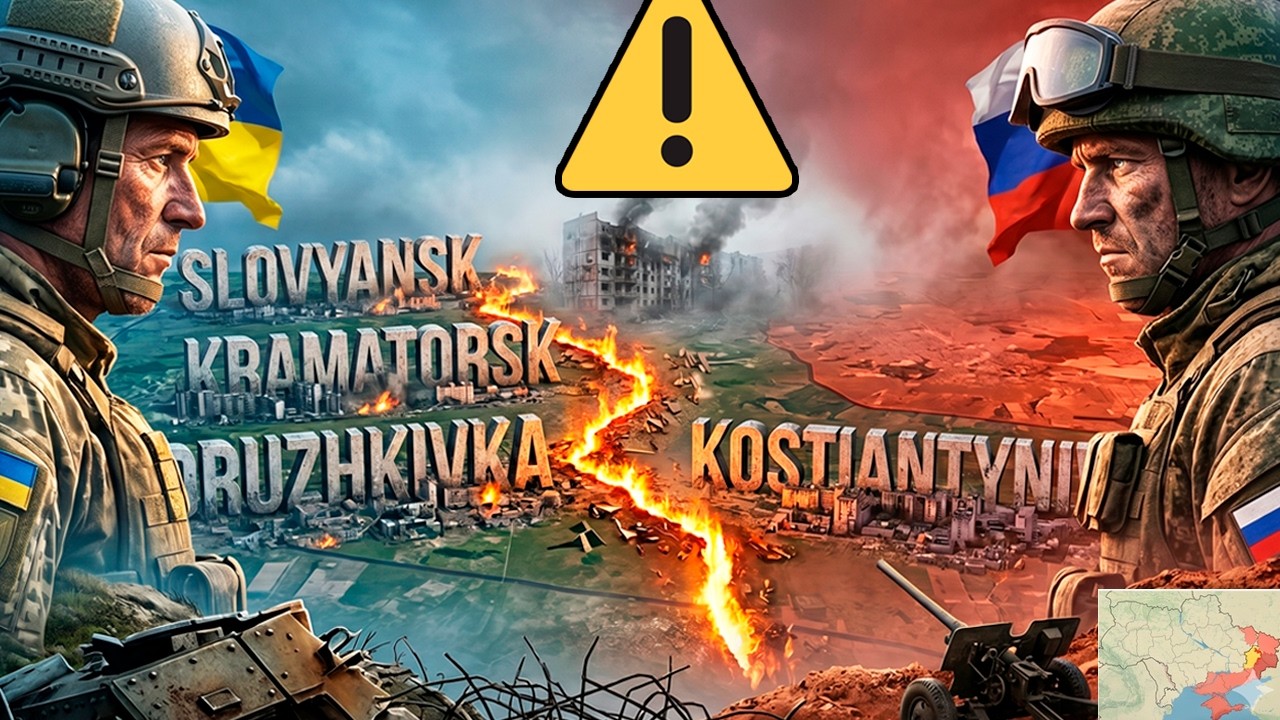 ⚠️ La ÚLTIMA LÍNEA de DEFENSA del DONBÁS: KRAMATORSK, SLOVIANSK, DRUZHKIVKA y KOSTYANTYNIVKA 🇺🇦⚔️🇷🇺