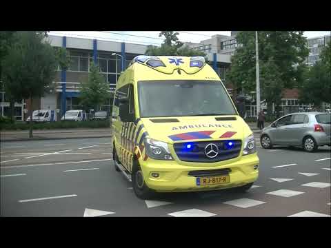 Veel ambulances met spoed bij het OLVG west in Amsterdam