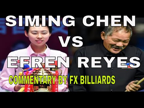 EFREN REYES VS SIMING CHEN 9 Ball ~ w/ Shot by Shot Analysis (Free Pool Lessons)