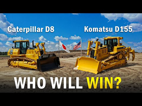 Caterpillar D8 vs Komatsu D155: Battle of the Behemoth Bulldozers