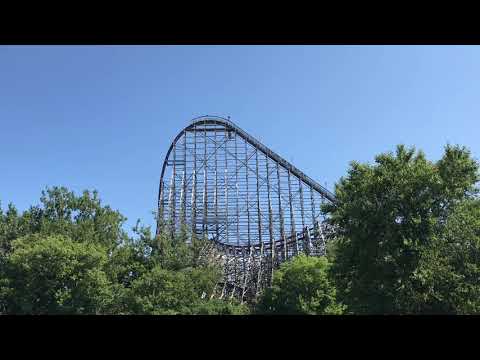 Off-ride footage of a Steel Vengeance train