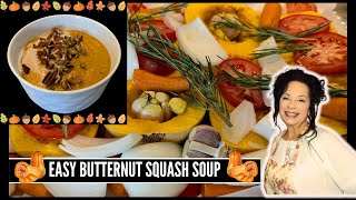 EASY BUTTERNUT SQUASH SOUP #trending #recipe #fall #homemade #kitchen