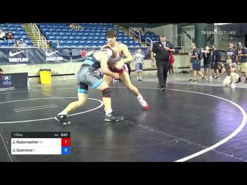 170 Lbs Round Of 16 - Justin Rademacher, Oregon Vs Jonathan Seamons, Idaho 52ac