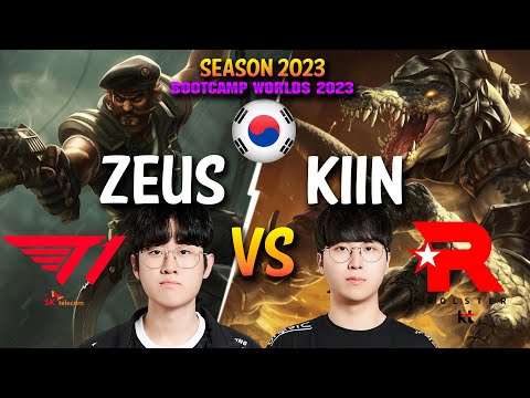 T1 Zeus vs KT Kiin - Zeus GANGPLANK vs Kiin RENEKTON Top - Patch 13.19 KR Ranked