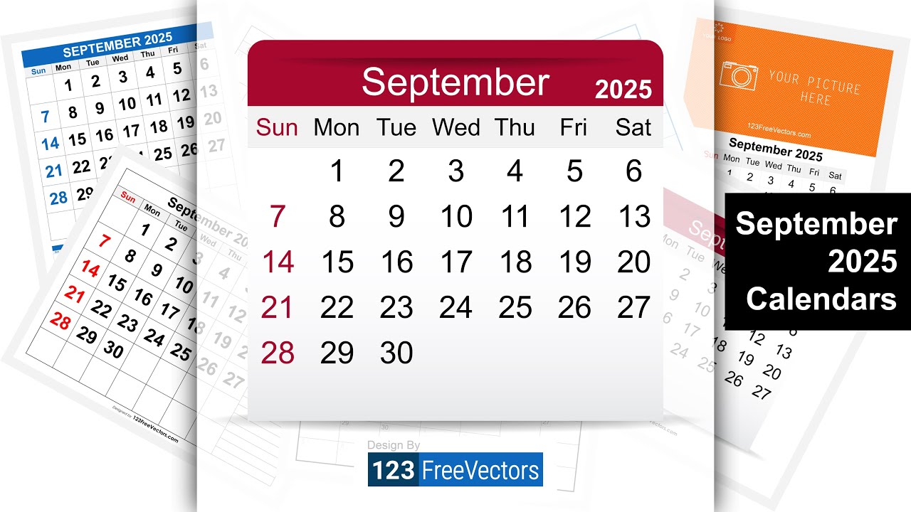 September 2025 Calendar | 123FreeVectors