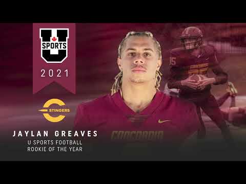 FB -  Jaylan Greaves - 2021 U SPORTS Rookie of the Year