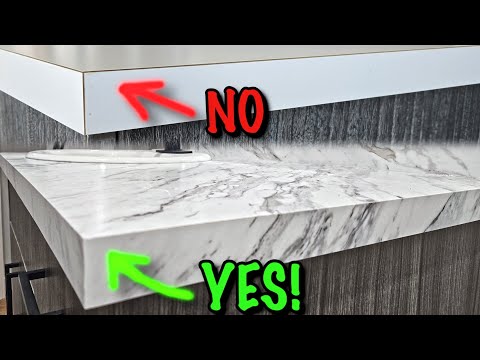 Making Plastic Laminate Tops Look Realistic! NO Black Seam Lines Trick...